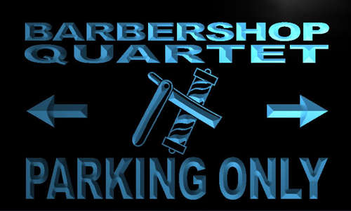 Barbershop Quartet Parking Only Neon Light Sign